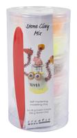 Creativ Company Stone clay mix, rood/oranje harmonie, 1 doos - thumbnail