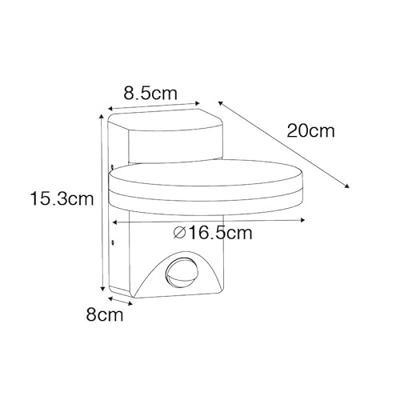 QAZQA Buiten wandlamp roestbruin incl. LED IP54 bewegingssensor -