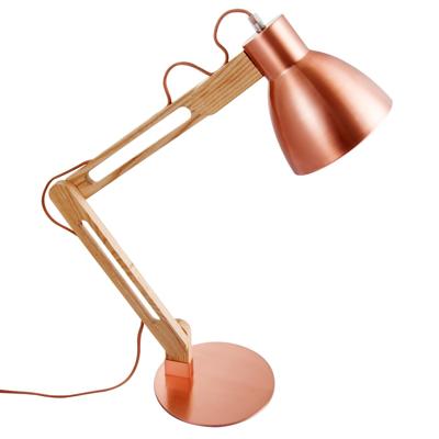 Besselink Bureaulamp wood ↕ 70 cm koper Besselink Bureaulamp wood ↕ 70 cm koper