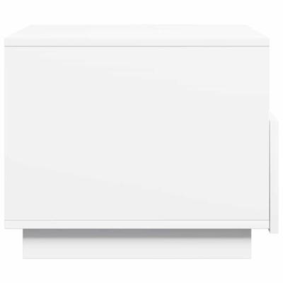 Salontafel met LED-verlichting 50x49x40 cm wit