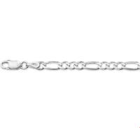 TFT Armband Zilver Figaro 4,0 mm 19 cm - thumbnail