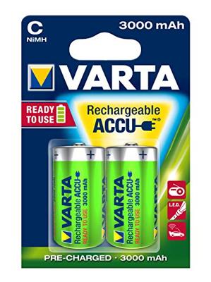 Varta Baby C Rechargeable Energy batterij 2200mAh NI-MH 2-pack, 56614101402, groen, CR2032