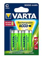 Varta Baby C Rechargeable Energy batterij 2200mAh NI-MH 2-pack, 56614101402, groen, CR2032 - thumbnail