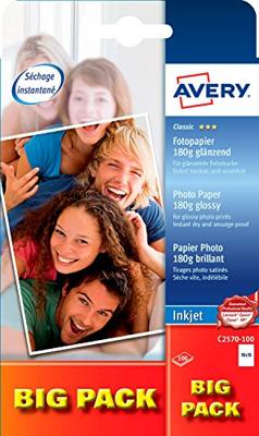 Avery-Zweckform Everyday C2570-100 Fotopapier 10 x 15 cm 180 g/m² 100 vellen Glanzend Avery-Zweckform Everyday C2570-100 Fotopapier 10 x 15 cm 180 g/m² 100 vellen Glanzend