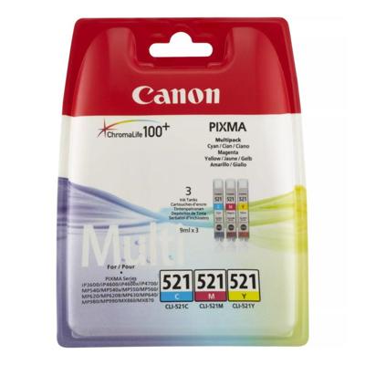 Canon Inktcartridge CLI-521 C/M/Y Multipack Origineel Combipack Cyaan, Magenta, Geel 2934B015