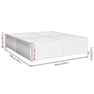 Bedframe zonder matras 180x200 cm fluweel donkergrijs