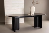 Nohr Ovale Eettafel 'Jadira' 220 x 100cm, kleur Zwart - thumbnail