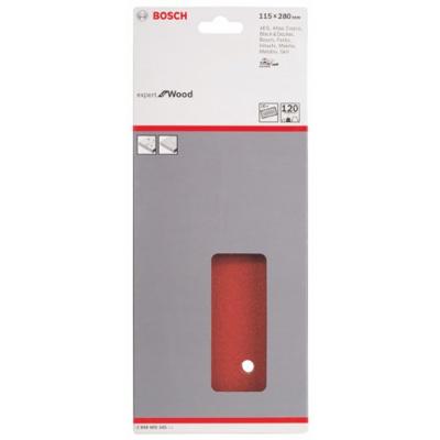 Bosch Accessories Expert for Wood 2608605345 Oscillerend schuurpapier Geperforeerd Korrelgrootte (num) 120 (l x b) 280 mm x 115 mm 10 stuk(s) - thumbnail