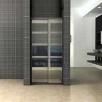 Wiesbaden Skyline nis schuifdeur 1000 x 2000 x 8 mm nano helder glas/mat zwart 20.3730 - thumbnail