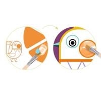 DJECO palet schilderij paars - thumbnail