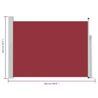 Tuinscherm uittrekbaar 100x500 cm rood - thumbnail