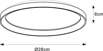 Vidal plafondlamp mat goud 28cm