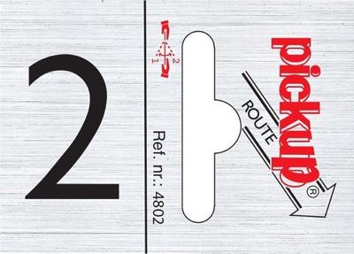 Route alulook 25 x 44 mm Sticker pick up cijfer 2 Pickup - Pickup Route alulook 25 x 44 mm Sticker pick up cijfer 2 Pickup - Pickup