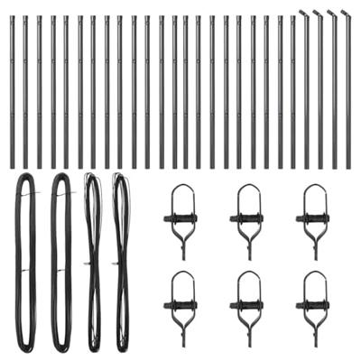 VidaXL Afrasteringspaal 26 pcs grijs 3,2 x 3,2 x 80 cm