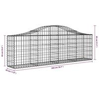 Schanskorf gewelfd 200x30x60/80 cm gegalvaniseerd ijzer - thumbnail