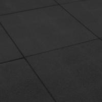 Rubbertegel zwart 50x50x2.5 cm - thumbnail