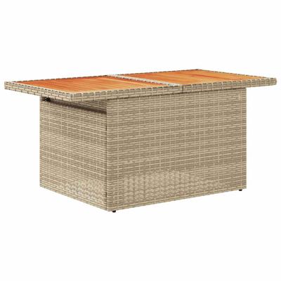 8-delige Loungeset met kussens poly rattan beige - thumbnail