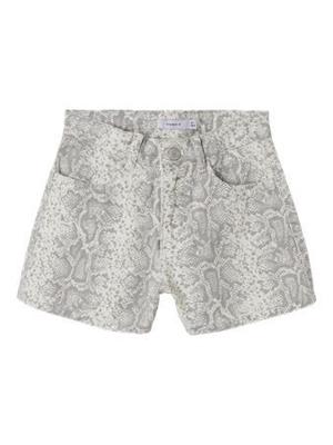 Name it zomer short meisjes - wit - mom fit - NkfRose