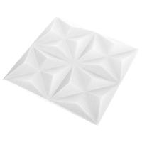 VidaXL 12 st wandpanelen 3d origami 3 m² 50x50 cm wit - thumbnail