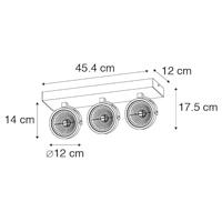 QAZQA Design spot wit verstelbaar 3-lichts - Go - thumbnail