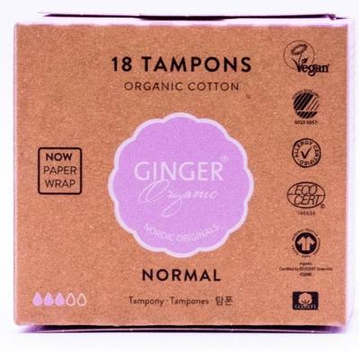 Ginger Organic Tampons normaal 18 Stuks