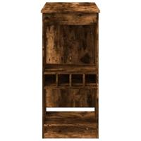 Bartafel met rekken 90x47,5x103,5 cm bewerkt hout gerookt eiken - thumbnail