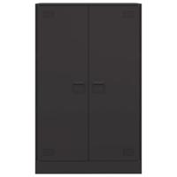 Dressoir 67x39x107 cm staal zwart - thumbnail