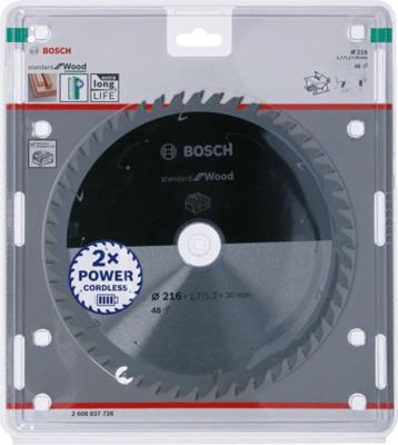 Bosch Accessories 2608837726 2608837726 Hardmetaal-cirkelzaagblad 216 x 30 mm Aantal tanden: 48 1 stuk(s) Bosch Accessories 2608837726 2608837726 Hardmetaal-cirkelzaagblad 216 x 30 mm Aantal tanden: 48 1 stuk(s)