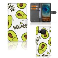 Nokia X10 | Nokia X20 Leuk Hoesje Avocado Singing | Portemonnee hoesje - thumbnail