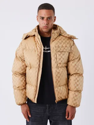Project X Paris Puffer Winterjas Heren Beige - Maat L - Kleur: Beige | Soccerfanshop