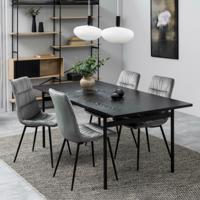 Bendt Eettafel 'Mick' 200 x 90cm, kleur Zwart - thumbnail