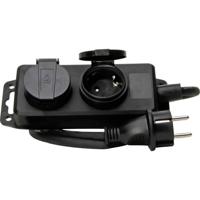 Kopp 223002043 Stekkerdoos 2-voudig Zwart Randaarde stekker 1 stuk(s) - thumbnail