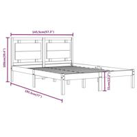 Bedframe massief hout 140x190 cm - thumbnail