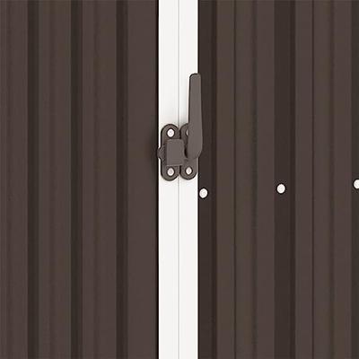 VidaXL Brandhoutschuur 245x98x159 cm gegalvaniseerd staal bruin VidaXL Brandhoutschuur 245x98x159 cm gegalvaniseerd staal bruin