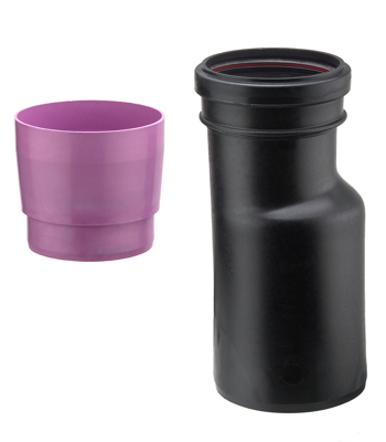 Cornat Wand-Wc Afloop Recht Dn80/100 Zw - CKAST80