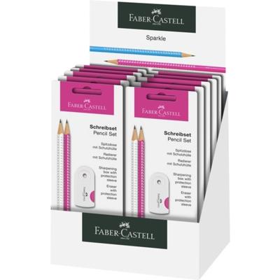 Faber Castell fc-218495 schrijfset faber-castell sparkle wit/roze