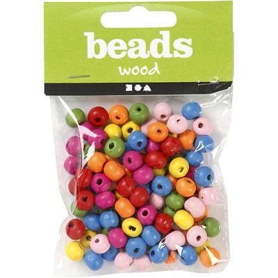 Creativ Company Houten kralen mix 8mm, 90st.
