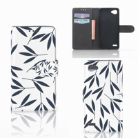 LG Q6 | LG Q6 Plus Hoesje Leaves Blue - thumbnail