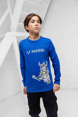 Vingino X Messi Celebration Sweater Kids Blauw - Maat 140 - Kleur: Blauw | Soccerfanshop Vingino X Messi Celebration Sweater Kids Blauw - Maat 140 - Kleur: Blauw | Soccerfanshop