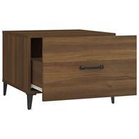 Salontafels 2 st met metalen poten 50x50x40 cm bruineikenkleur - thumbnail