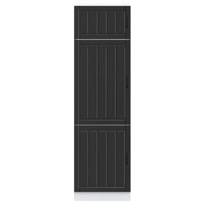Keukenkast Lucca bewerkt hout zwart