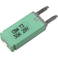 Hansor Circuit Breaker Mini, type 3. Manual Reset, 30A CBA3 Series 30A Zekeringautomaat standaard vlakzekering 30 A Groen 1 stuk(s) - thumbnail