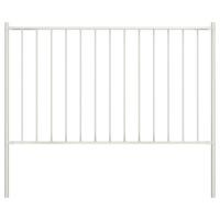 Hekpaneel met palen 1,7x0,75 m gepoedercoat staal wit - thumbnail