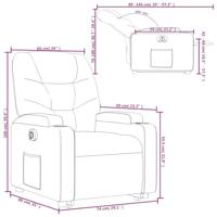 Sta-op-stoel elektrisch kunstleer wijnrood - thumbnail