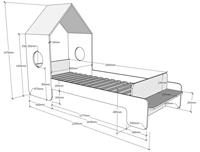 Vipack huisbed Casimi - wit - 90x200 cm - thumbnail
