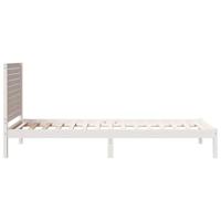 Bedframe extra lang zonder matras massief hout wit 90x210 cm - thumbnail