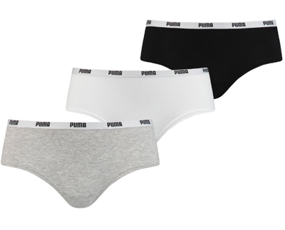 Puma Hipster Dames Zwart/Wit/Grijs 3-Pack-S