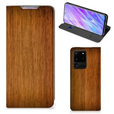 Samsung Galaxy S20 Ultra Book | Wallet Case | Donker Hout