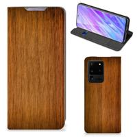 Samsung Galaxy S20 Ultra Book | Wallet Case | Donker Hout - thumbnail