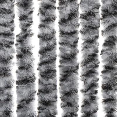 VidaXL Vliegengordijn 56x200 cm chenille grijs en zwart-wit